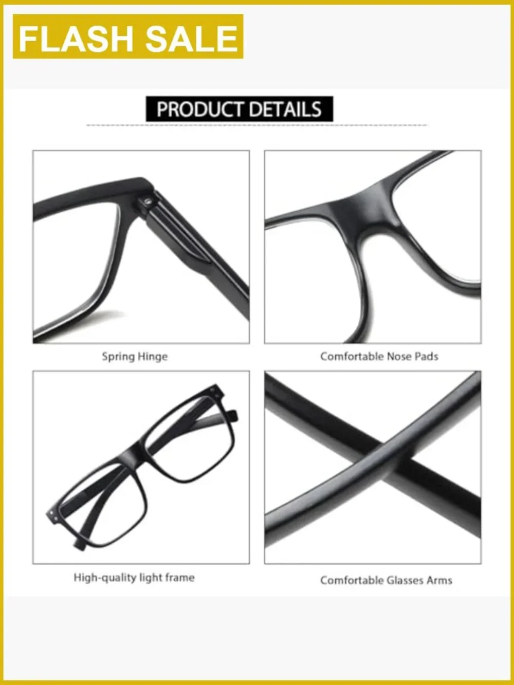 5 Pack Oversized Reading Glasses Blue Light Blocking Square Large Frame Readers
